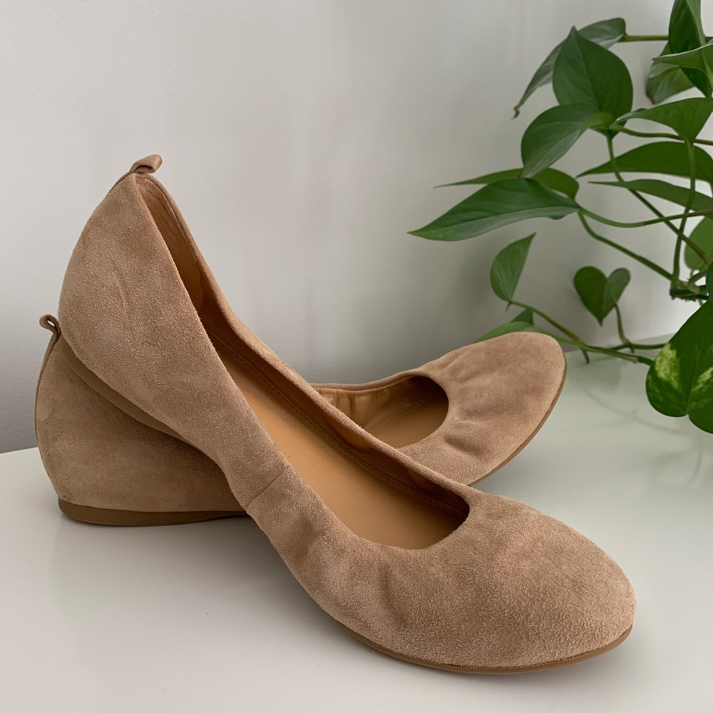 J. Crew NEW Nude Suede Ballet Flats